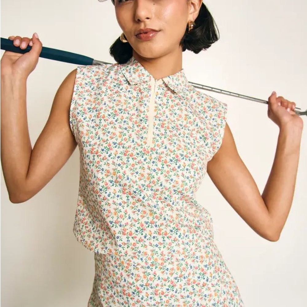 Byrdie Golf Social Sleevesless Cart Top Polo Golf Pickleball Tennis